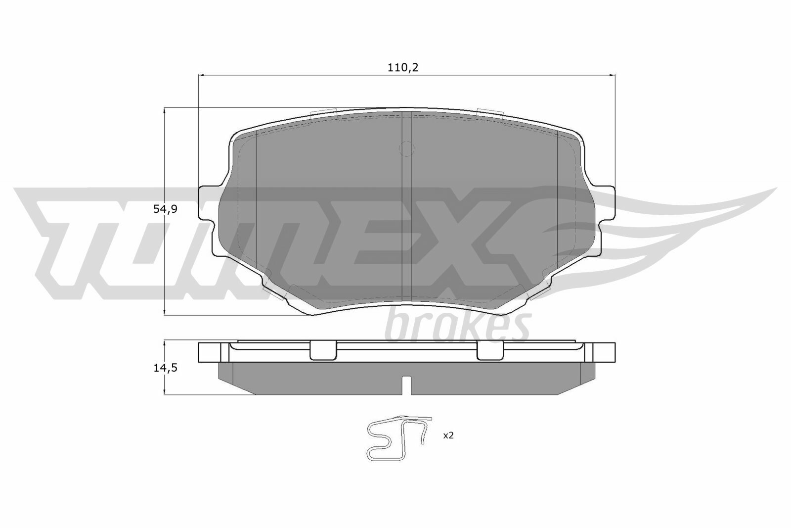 Sada brzdových platničiek kotúčovej brzdy TOMEX Brakes